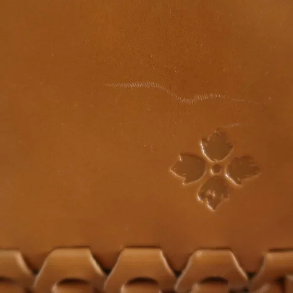 Patricia Nash Porticci Leather Woven Chainlink Crossbody Bag Hazelnut - Picture 11 of 11